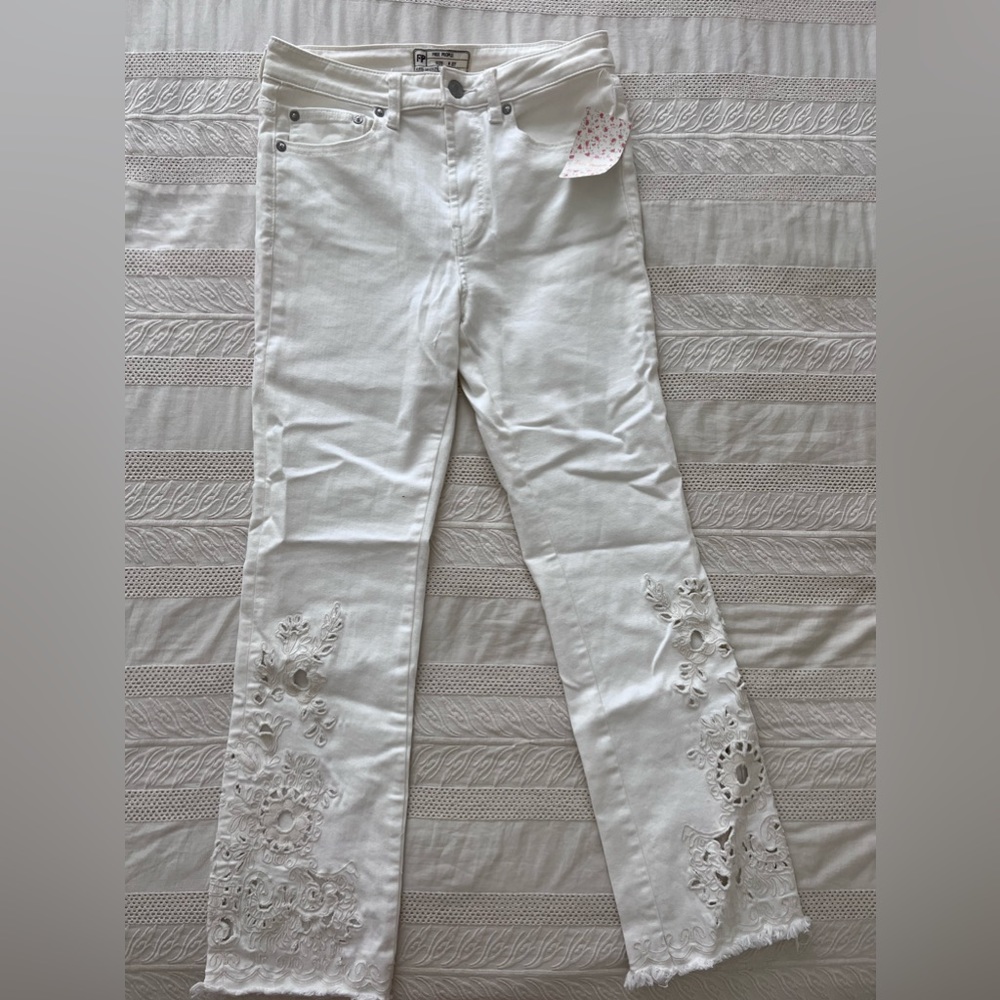 Free People Embroidered Jean
